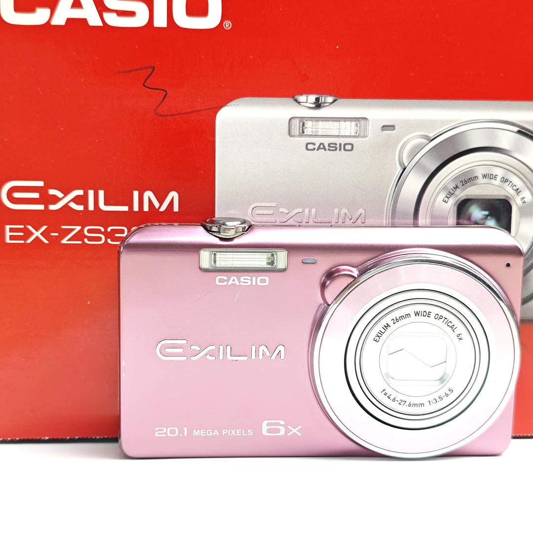 95新 Casio/卡西欧 zs30娇嫩粉（原盒）2010万像素6倍变焦ccd