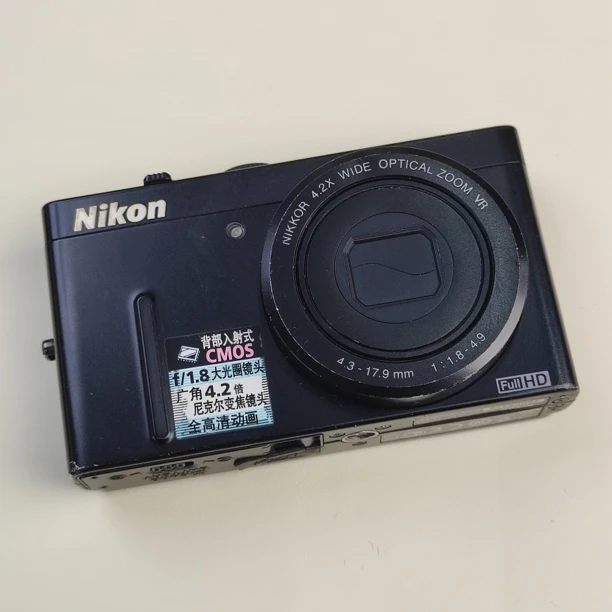 95新 Nikon/尼康 p300黑色1219万像素4.2倍广角变焦ccd数码相机