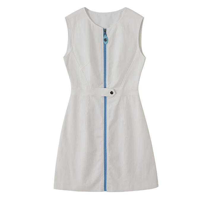 2024小香风中长裙法式茶歇无袖连衣裙A3232