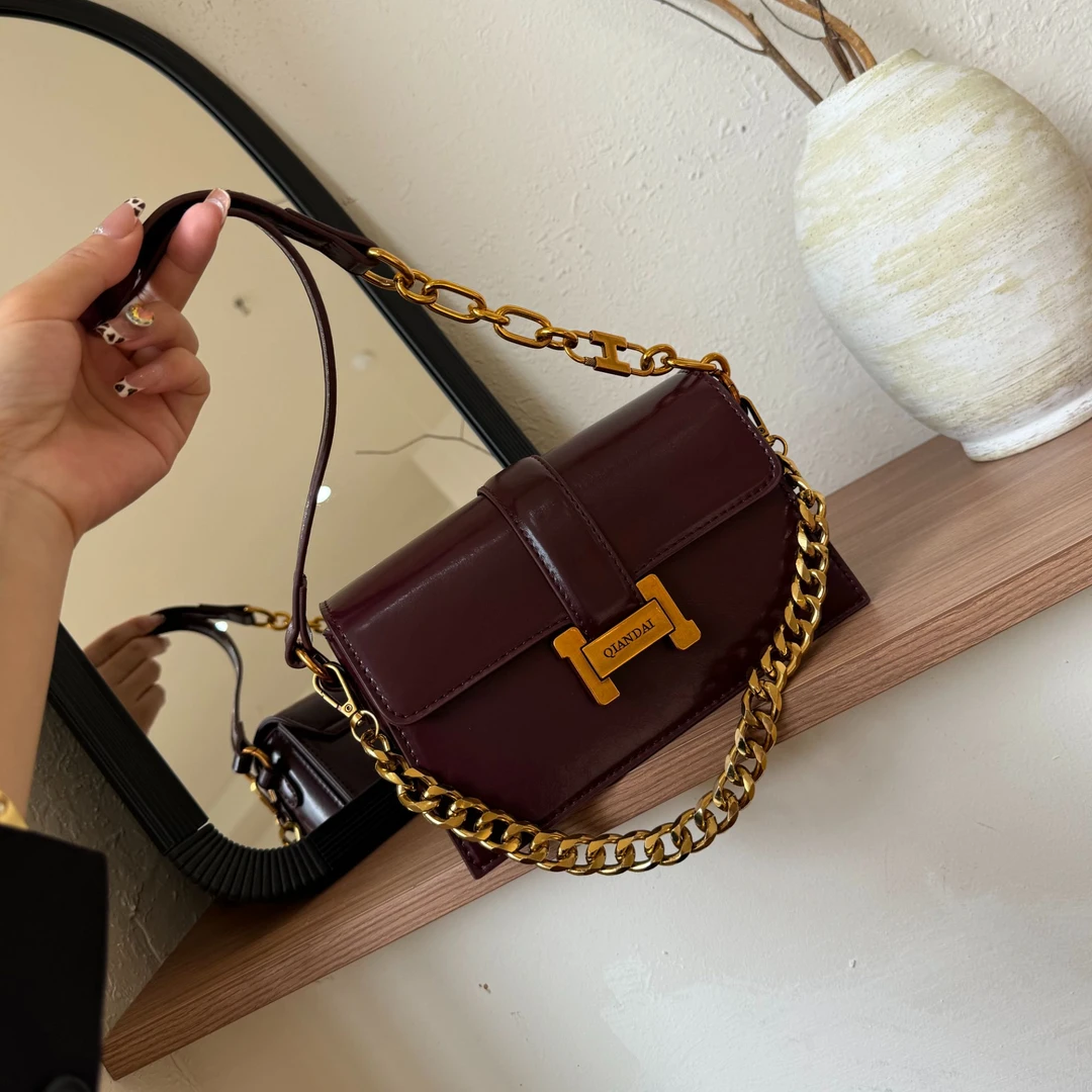 多格层小包包时尚百搭斜挎包链条单肩包腋下包2024新款韩版ins潮