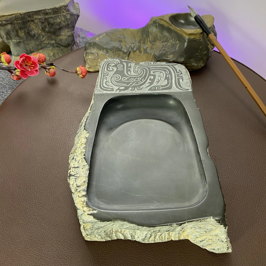 徐公砚精品砚台书法绘画专用原产地天然原石自然原形纯手工雕刻