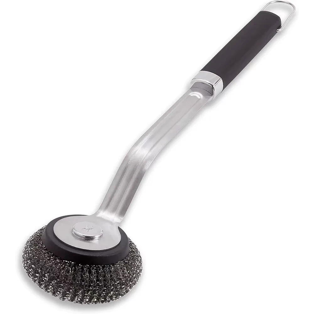 欧美单长柄钢丝球组合锅刷洗灶台洗碗刷烧烤网架厨房清洁刷R50