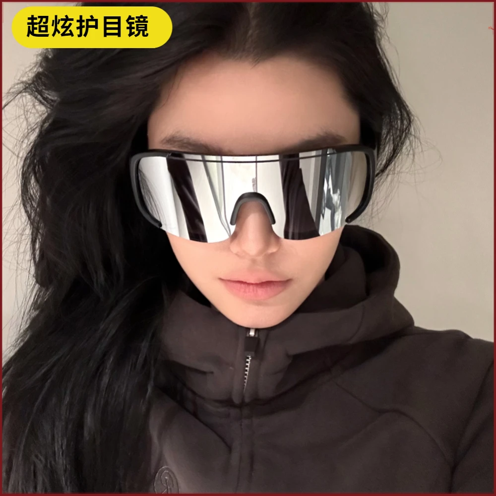 登山爬山滑雪护目镜户外运动山地公路骑行防风眼镜复古黑水银墨镜