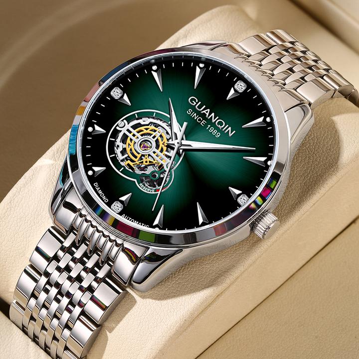 2024新品冠琴男士潮流时尚防水全自动超薄机械表气质百搭男款腕表