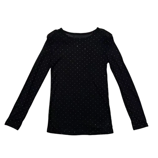 Miss赵 极简风修身显瘦百搭烫钻圆领打底T恤