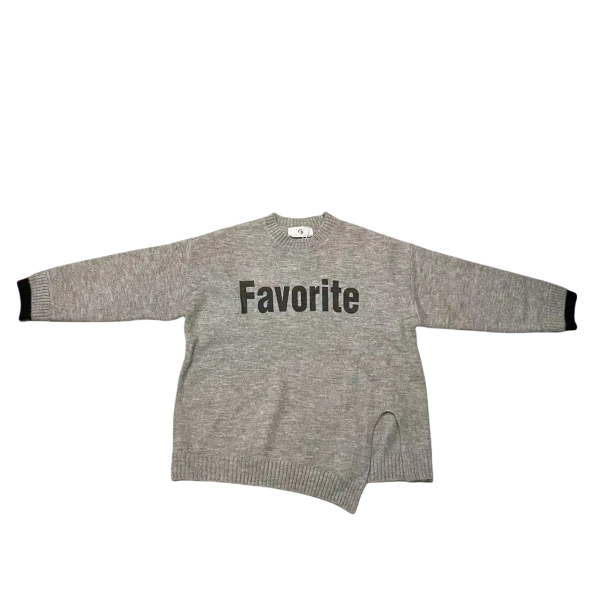 Miss赵 秋冬极简风宽松显瘦百搭设计感毛衣