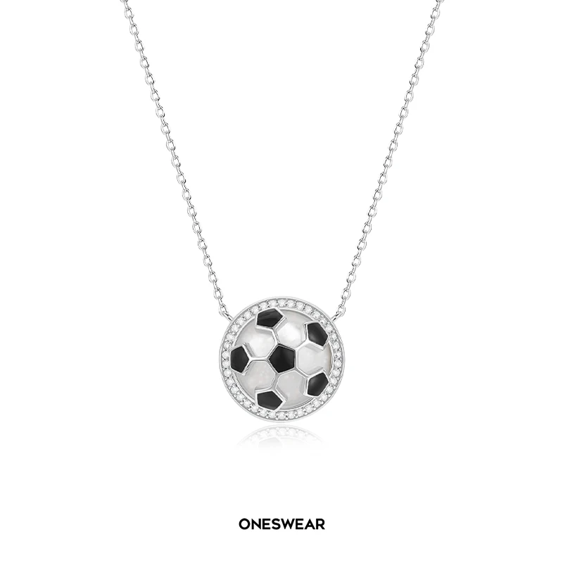 坠链均925银 足球项链女轻奢礼物小众设计高级感饰品
