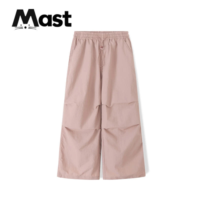 【现货】夏款青少年中大童宽松直筒工装裤2024夏季运动休闲裤百搭潮