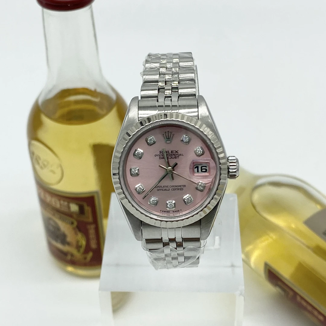 99新 Rolex/劳力士 女装日志 自动机械 精钢 后钻 粉盘 单表 26mm