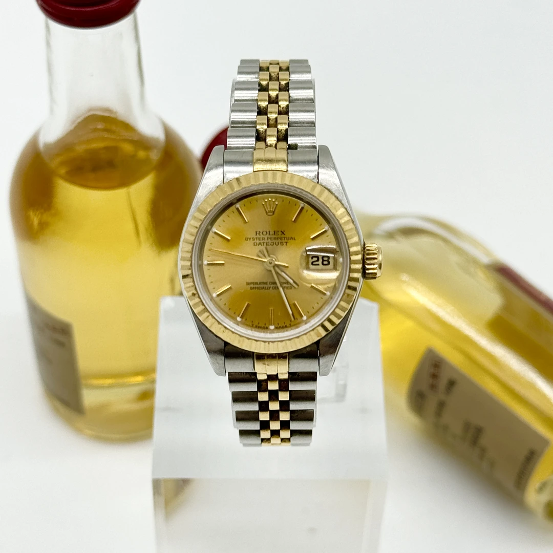 99新 Rolex/劳力士 女装日志 69173 自动机械 间金 精钢 26mm 单