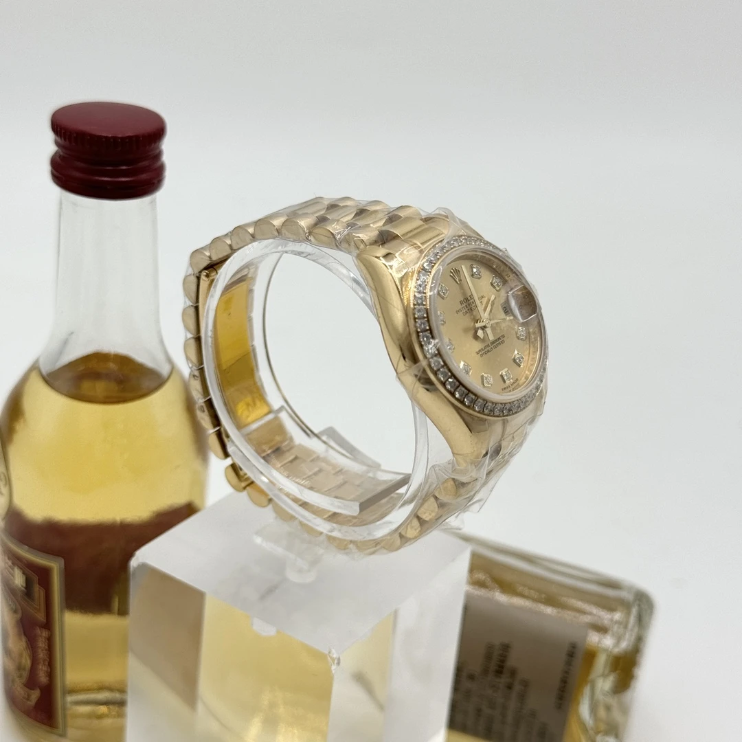 99新 Rolex/劳力士 女装日志型 自动机械 26mm 18k金 镶钻 单表