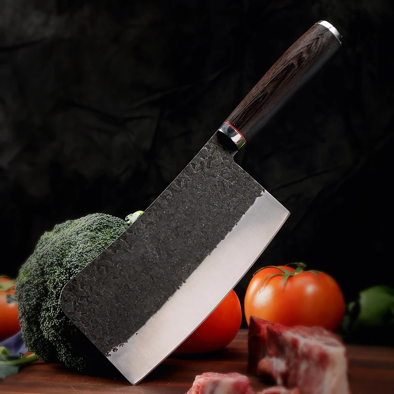 拓仕德手工锻打两用菜刀持久锋利剁骨头锻打菜刀纯手工刀具菜刀