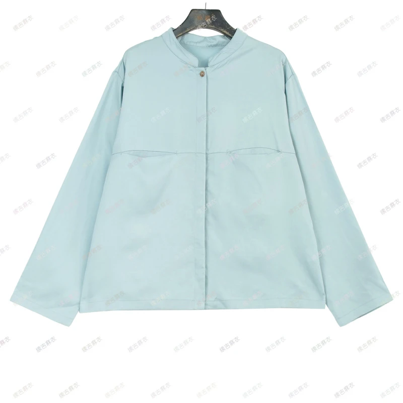 原创设计24-1568【晨曦月落】休闲宽松长袖户外百搭衬衫上衣