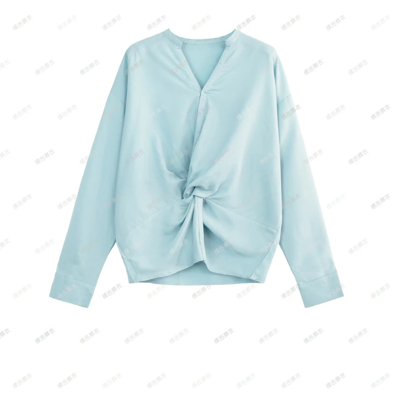 原创设计24-1231【水云生】气质时尚休闲长袖设计感衬衫