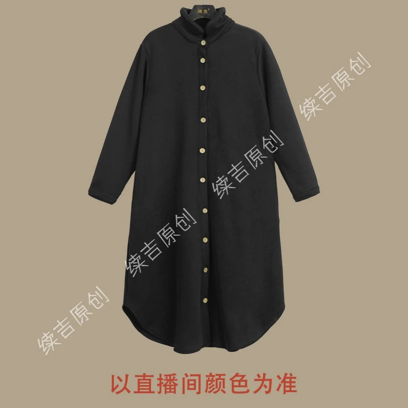 续吉原创5568｜简约大气｜24春季新款柔软连领茧型宽松风衣长外套