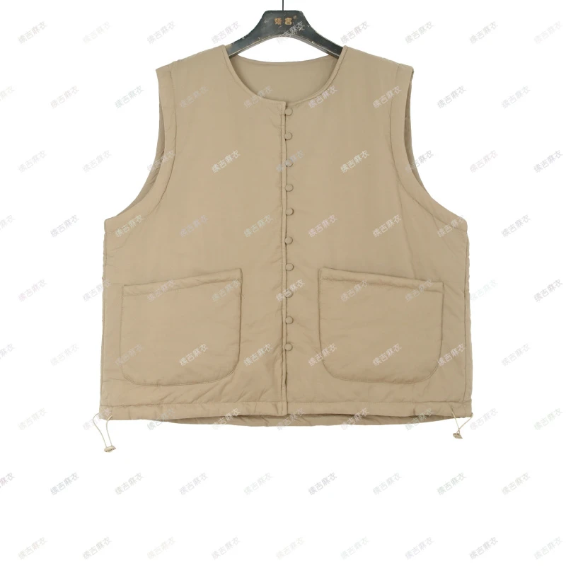 原创设计24-1902棉休闲百搭复古宽松无袖圆领加厚马甲