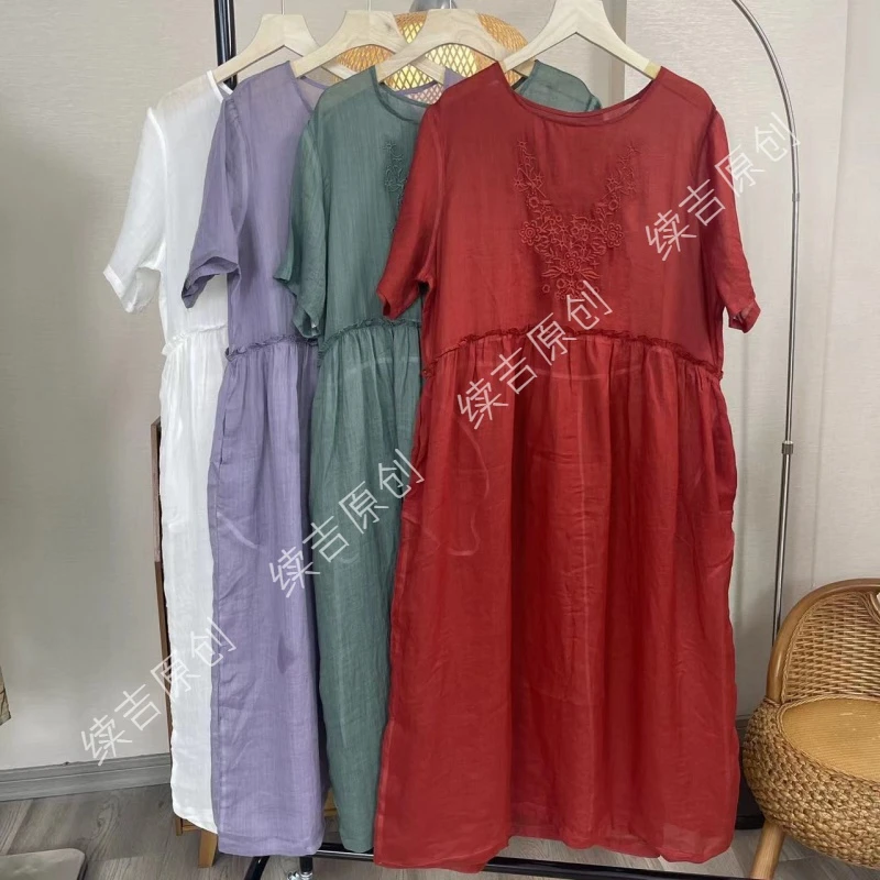 续吉出品198（高订系列）刺绣连衣裙
