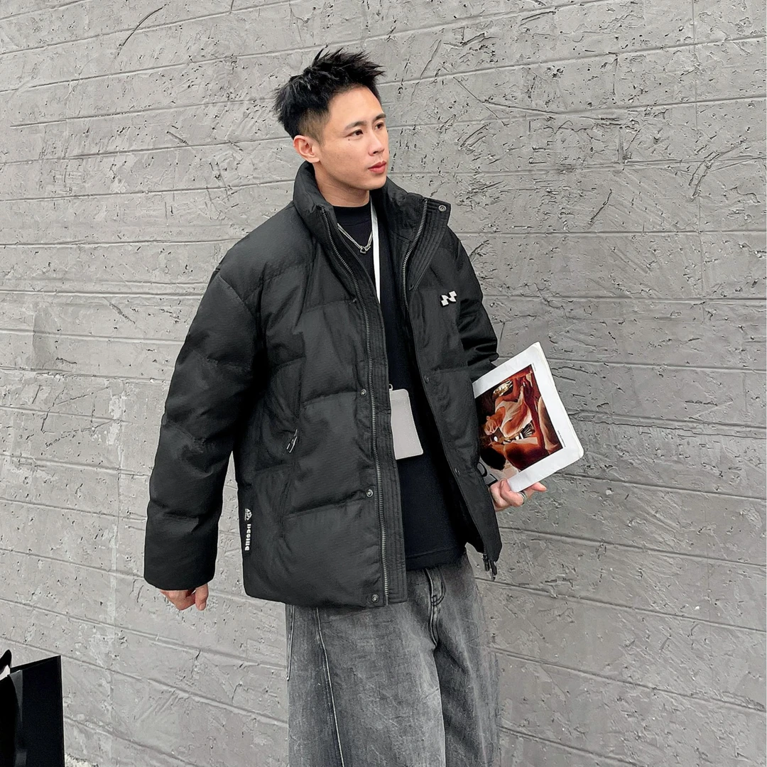 冬季90绒羽绒服韩版男士立领羽绒夹克潮流时尚简约休闲保暖羽绒衣