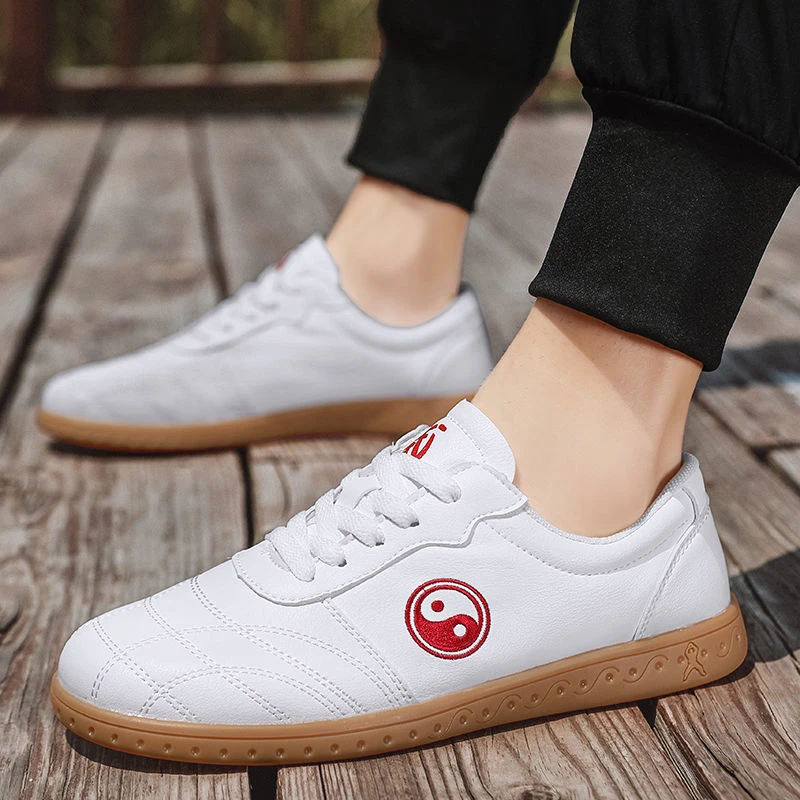 陈家沟太极鞋牛皮软底防滑真皮武术鞋男练功鞋太极拳功夫运动鞋女