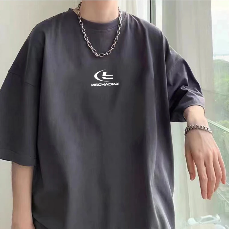 潮牌纯棉短袖t恤男女同款国风青年男生宽松大码上衣夏装半袖休闲