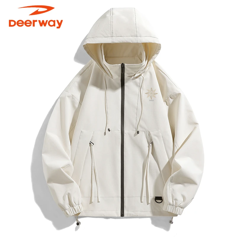 Deerway/德尔惠防风衣男外套春秋户外机能工装男女生风衣夹克春季