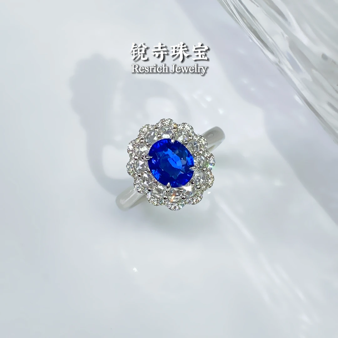 【破冰专属】18K金/天然蓝宝石戒指/1.45ct/皇家蓝/GUILD-RS9614