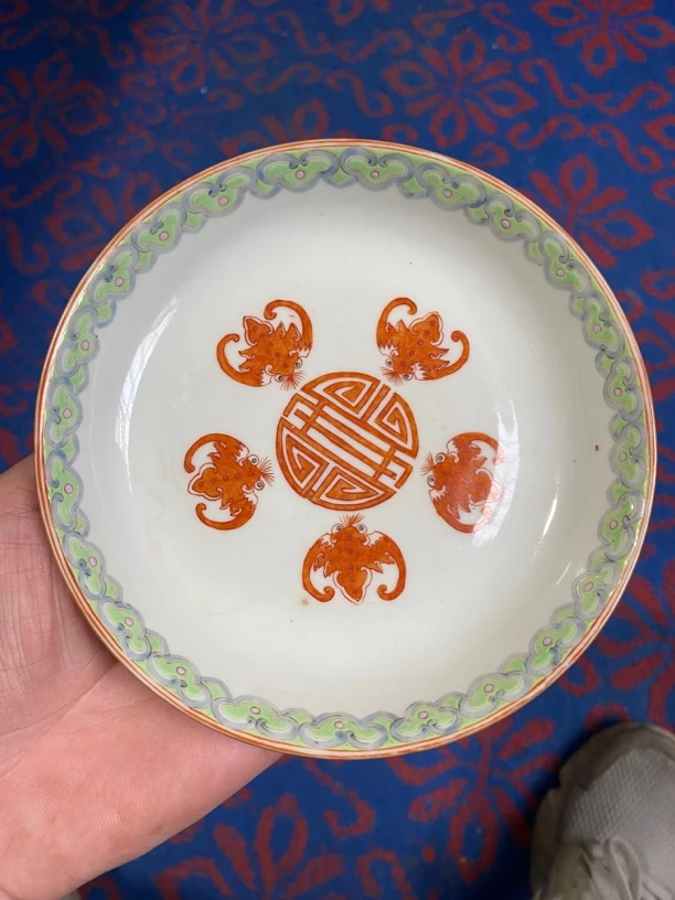 景德镇精品五福捧寿盘陶瓷