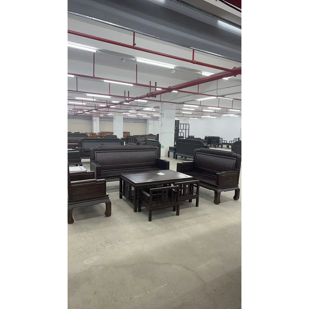 （锦上添花）客厅沙发红木实木古典别墅储物客厅成套家用新中式