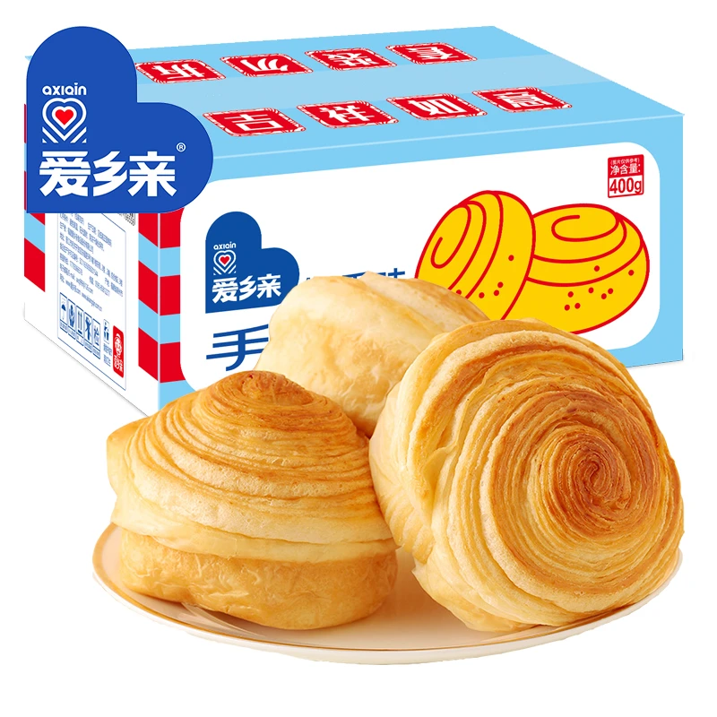 400g8袋爱乡亲手撕面包整箱早餐面包糕点心零食充饥饱腹休闲食品