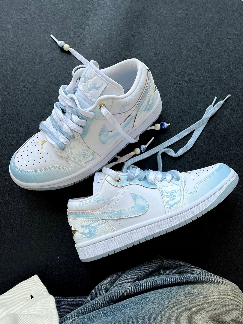 NIKE/耐克三太子敖丙御龙青花【定制球鞋】情侣七夕礼物夏季百搭ins