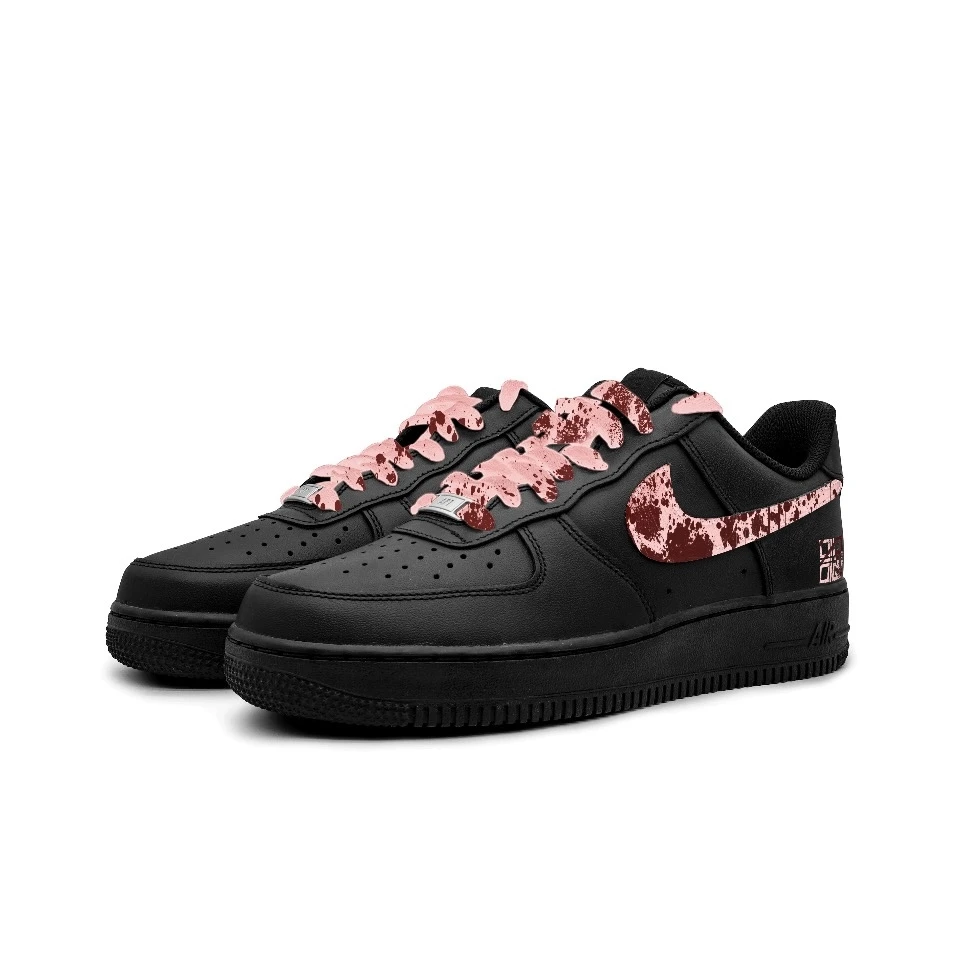 NIKE/耐克猩红葬花专属二维码艺术泼溅街头男女同款红【定制球鞋】