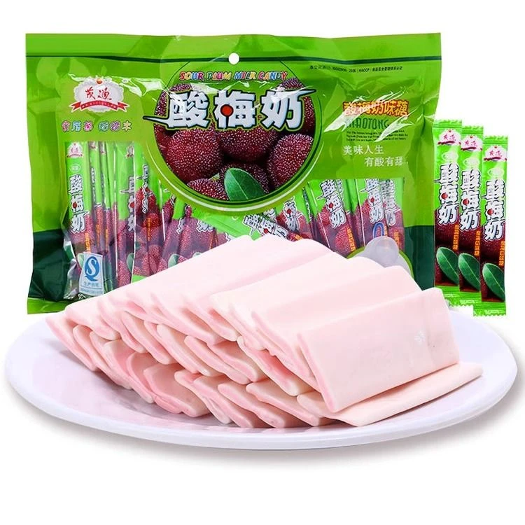 儿时酸梅奶糖酸梅棒儿童网红小零食80后怀旧糖果小吃酸酸甜甜软糖