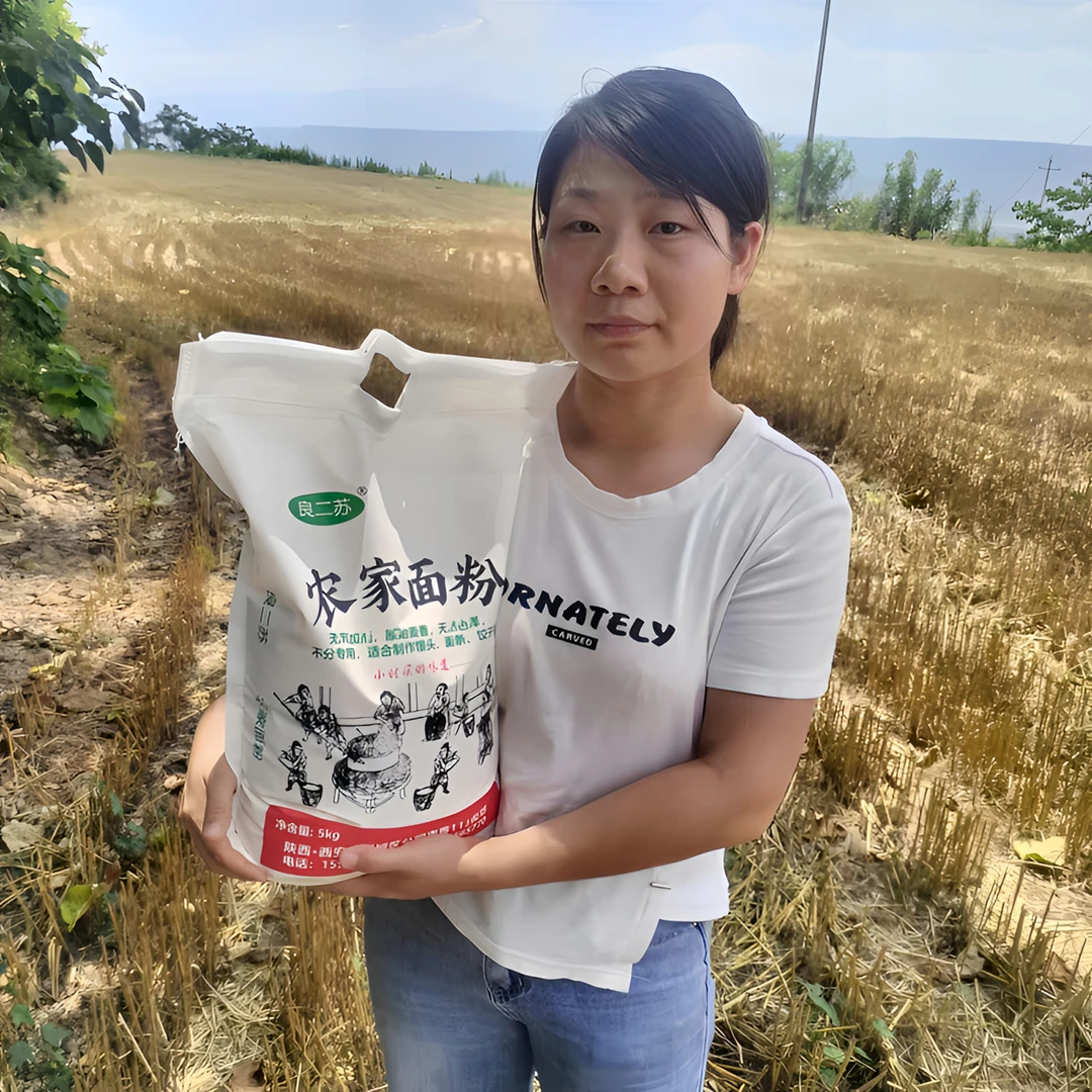 陕西农家自磨小麦面粉新国标无添加无提取通用家用70原味纯小麦粉