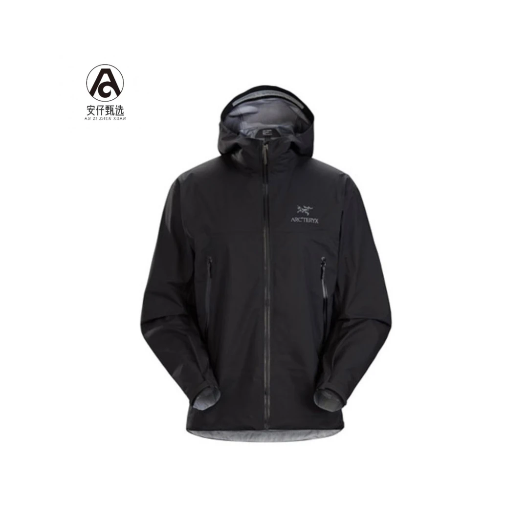 【正品现货】beta jacket户外防水防风硬壳夹克 男款连帽冲锋衣黑色