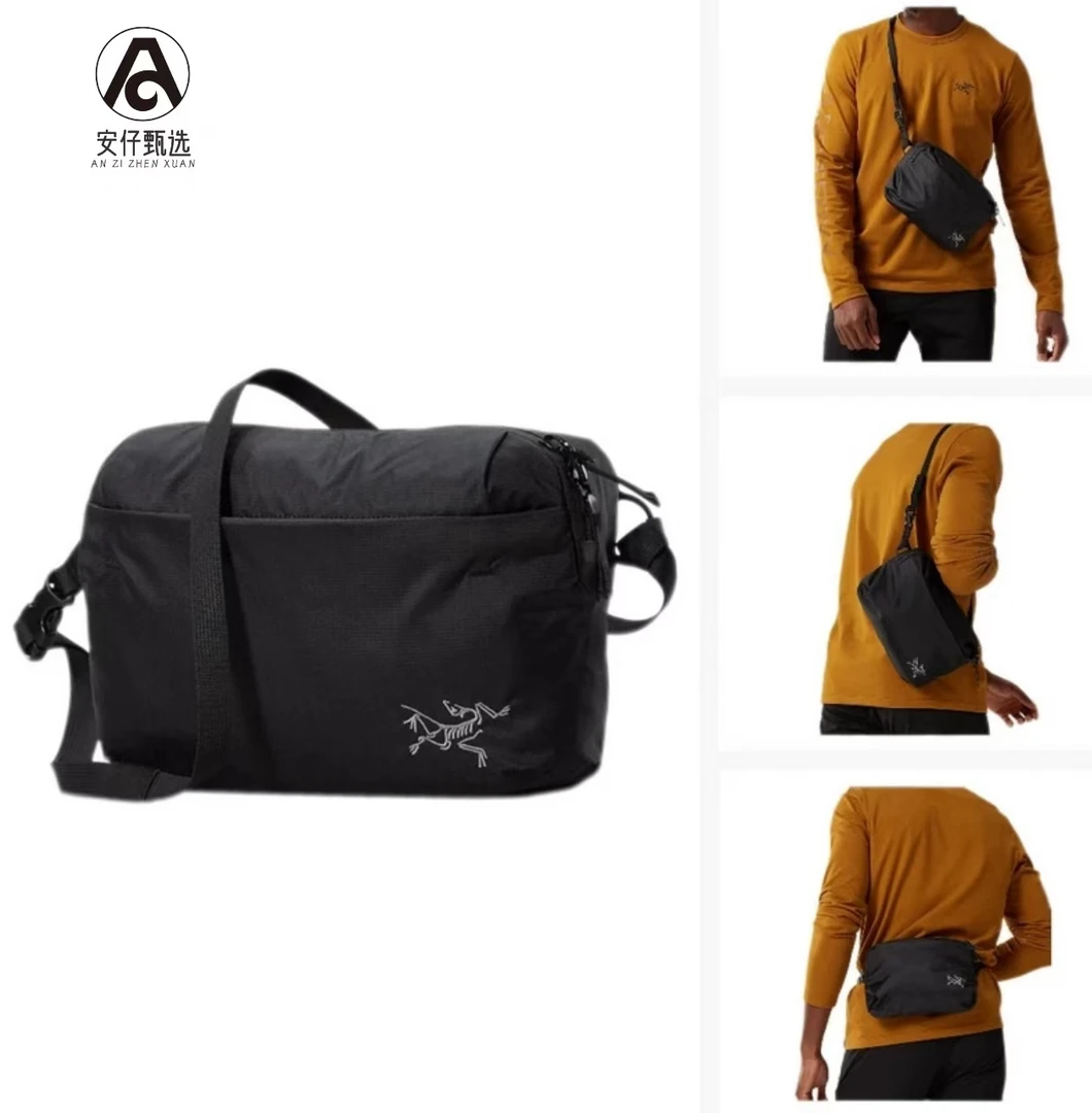 【始祖鸟斜挎包】HELIAD 6L 运动印花拉链开合尼龙单肩包斜挎包