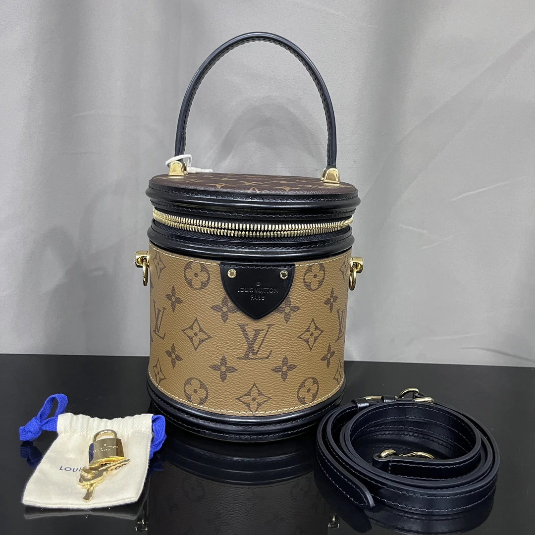 99新 LouisVuitton/路易威登 Lv 发财桶芯片款单肩斜挎包