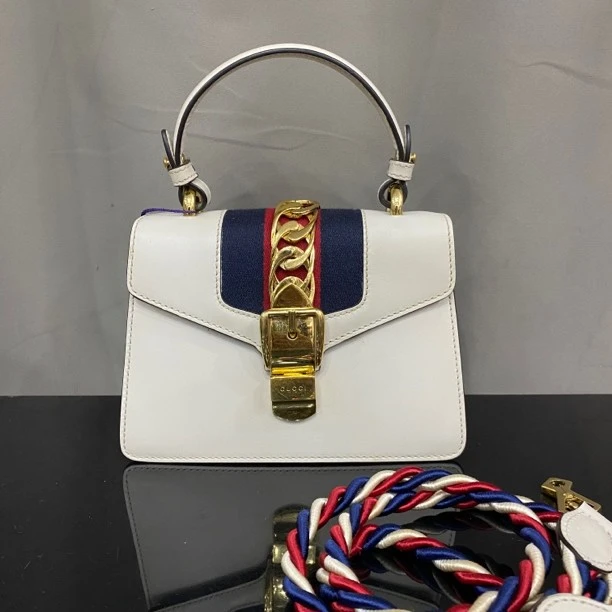 99新 GUCCI/古驰 古驰塞尔维亚手提单肩斜挎包