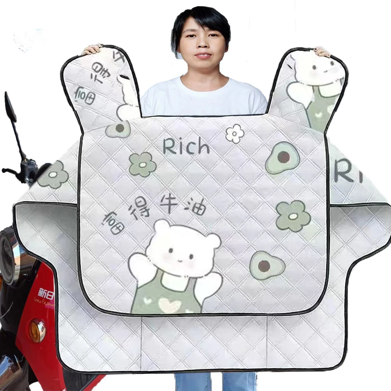 夏季电动车挡风被防晒防雨电瓶摩托春秋薄款夏天四季遮阳防风罩