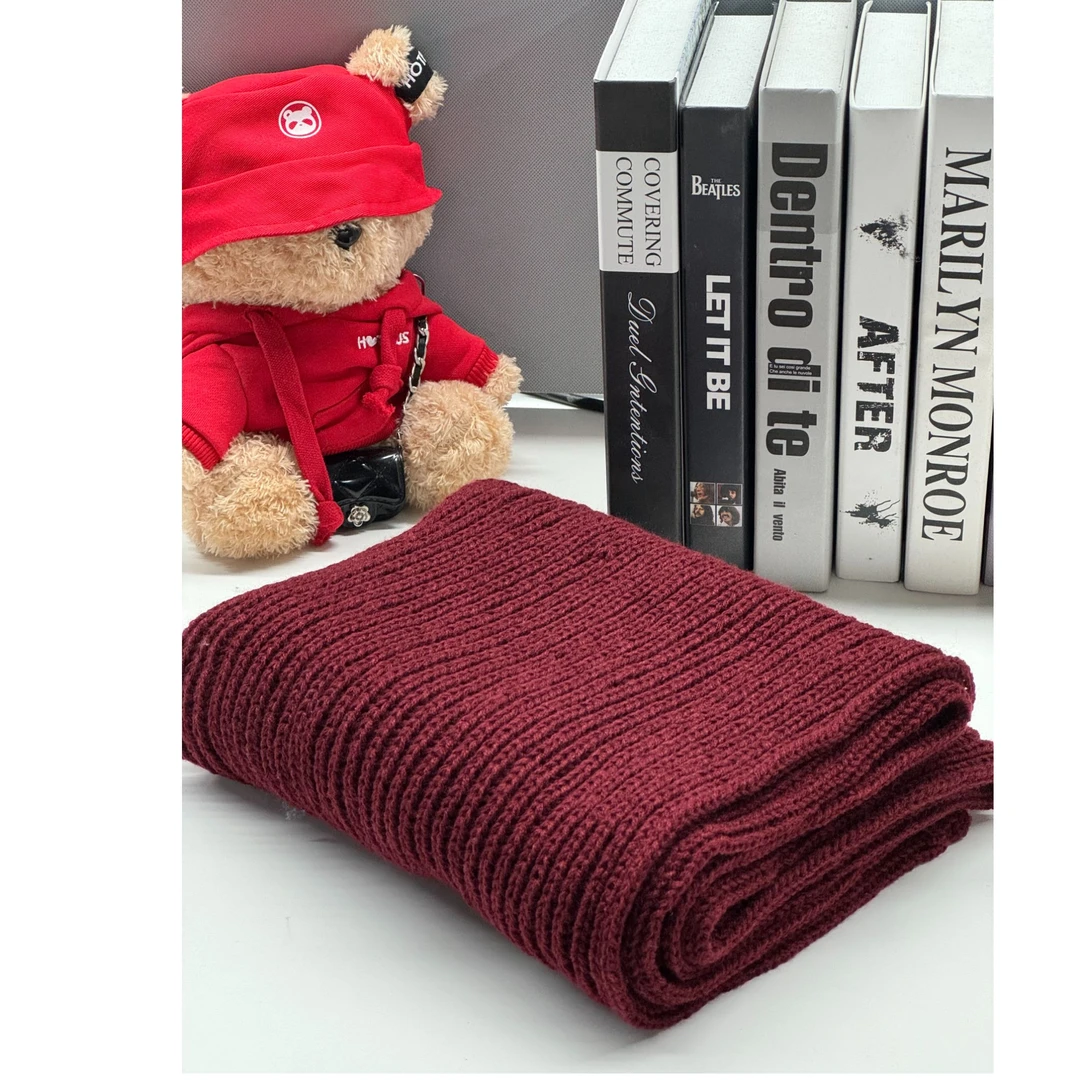 BJZE24百搭复古情侣秋冬复古学生纯色保暖时尚韩版围巾V453011R00