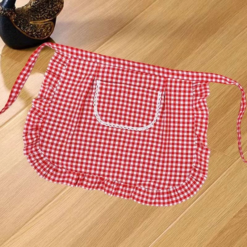 半身棉布围裙洋气家用防污半截围腰厨房透气做饭工作服新款yw