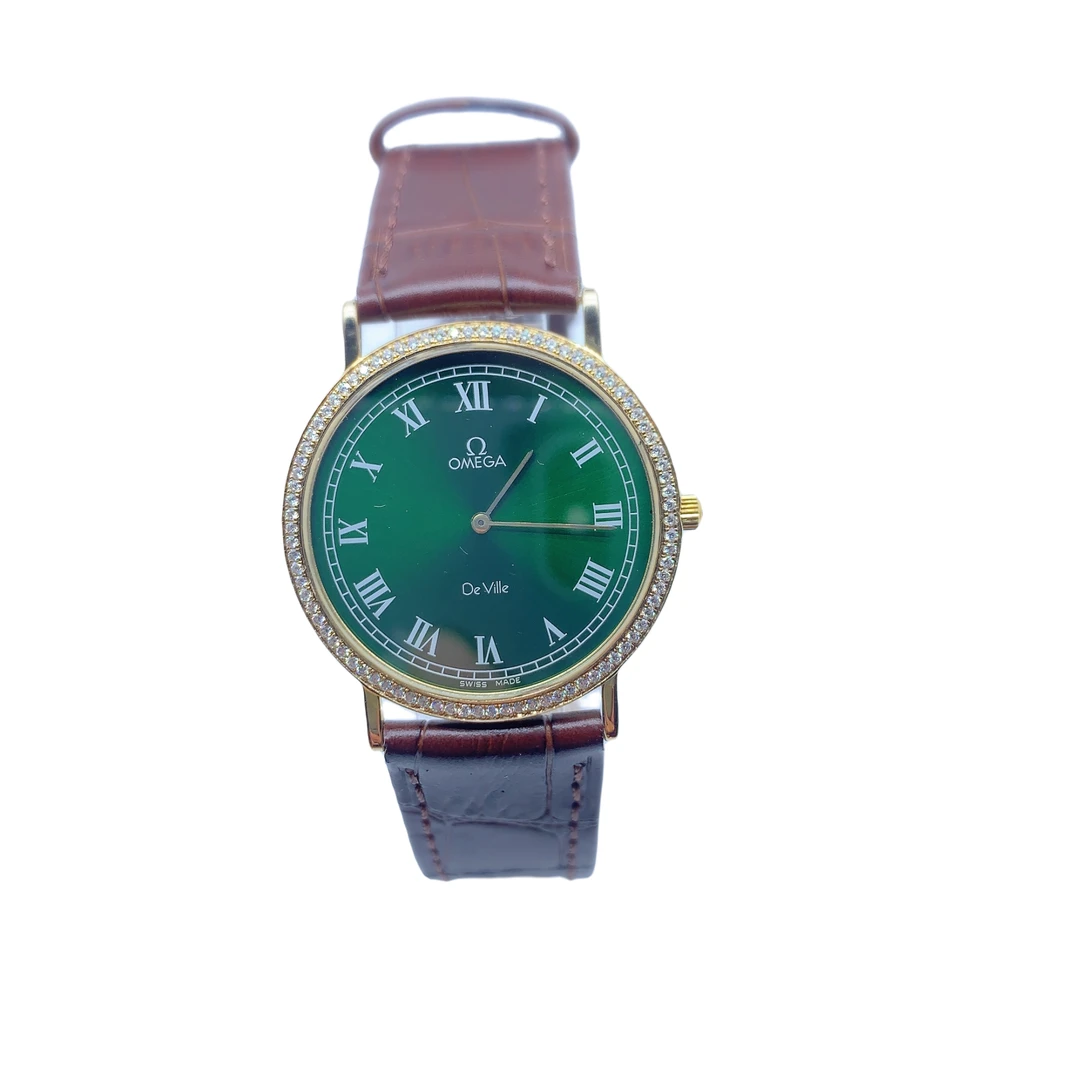 95新 Omega/欧米茄 蝶飞女士石英表/后钻盘/32盘/表带扣后配07717