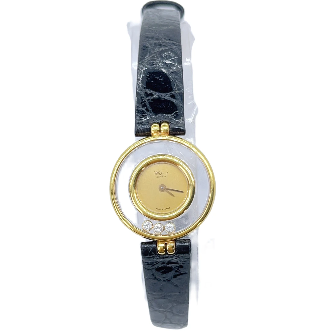95新 Chopard/萧邦 女士石英表 21.5盘 原装带扣 k金表 07338