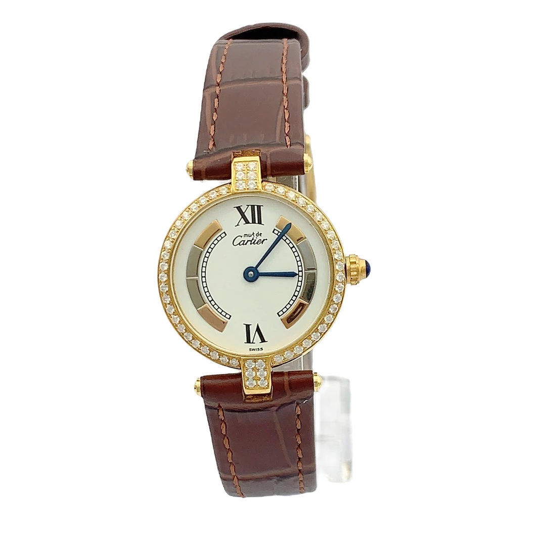 95新 Cartier/卡地亚 女士石英表/30表径/后钻/表带扣后配/50034