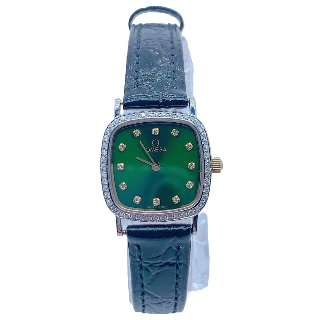 95新 Omega/欧米茄 70061/蝶飞石英表/21方盘/带扣后配/后钻盘