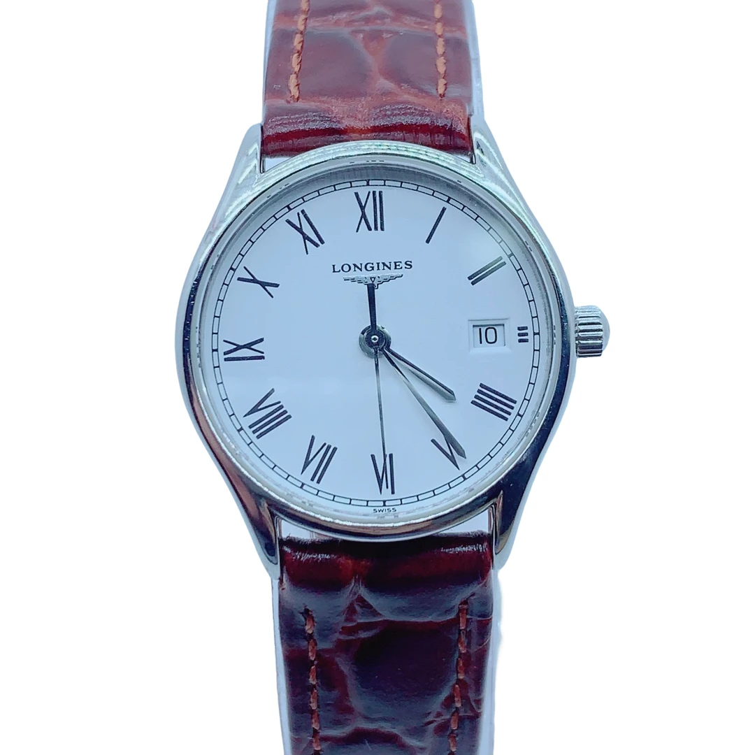 95新 Longines/浪琴 70247/军旗系列/女士石英腕表/25盘/表带后配