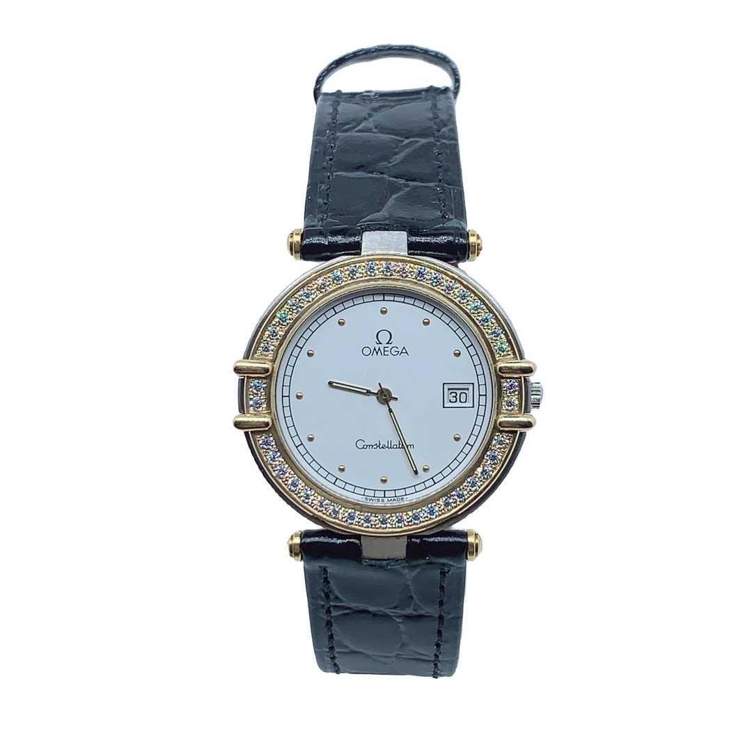 95新 Omega/欧米茄 07762星座女士石英腕表/31盘/表带扣后配/后钻