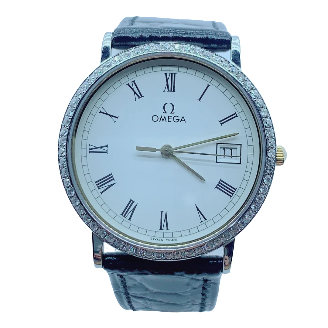 95新 Omega/欧米茄 70141/蝶飞/女士石英表/32盘/带扣后配/后钻