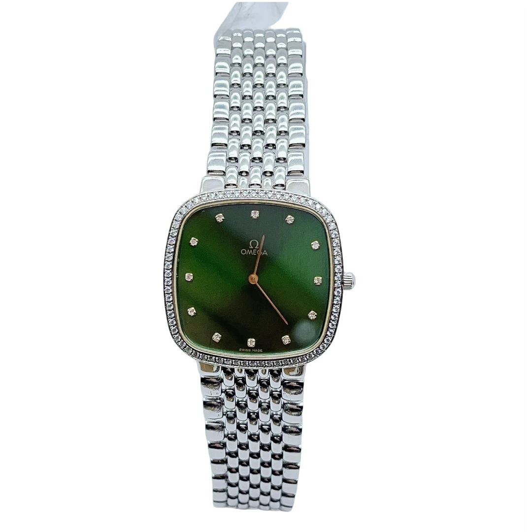 95新 Omega/欧米茄 15160/蝶飞女士石英表/30盘/后钻盘