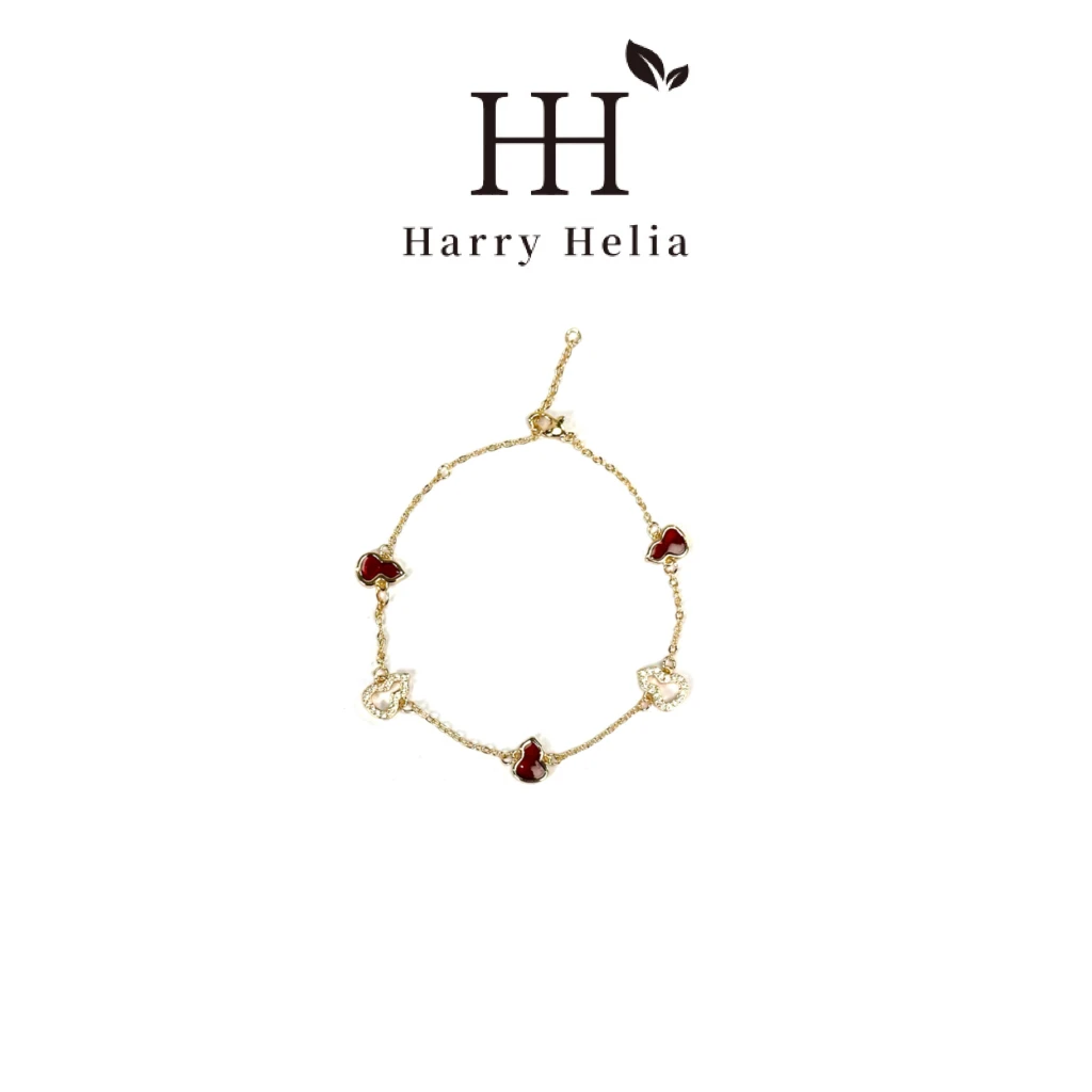 铜合金手链 （福气满堂）时尚气质经典红色葫芦镶钻手链 HB2098-1