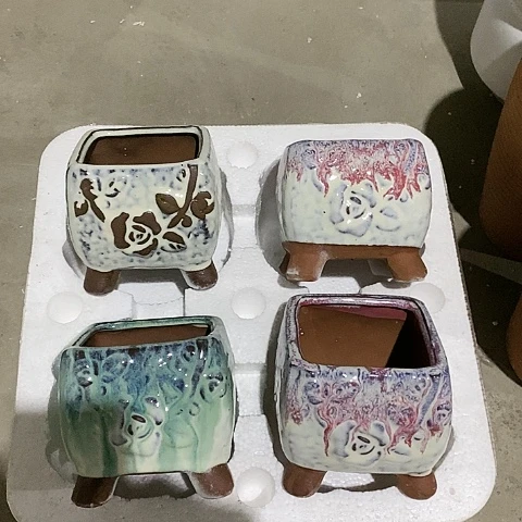 陶瓷花盆9厘米高度9厘米